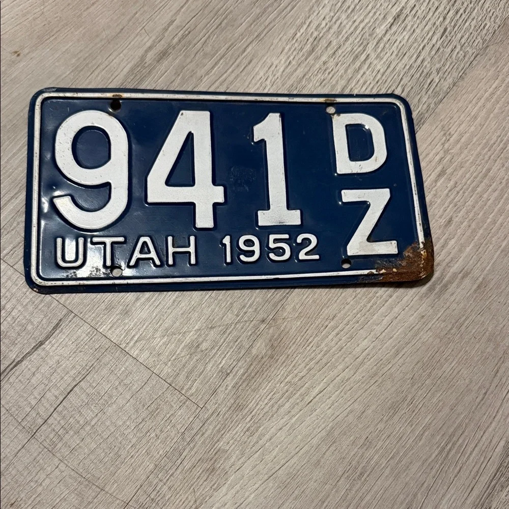 Vintage Utah 1952 Blue Wall Plate Décor